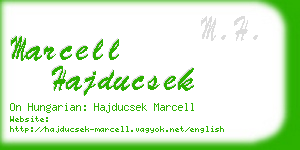 marcell hajducsek business card